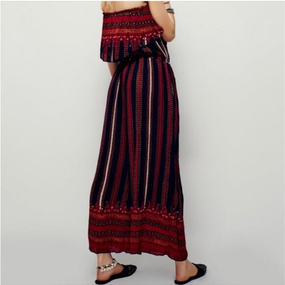 Free People Simone Flounce Retro Stripe Jumpsuit - Picture 6 of 7